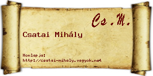 Csatai Mihály névjegykártya