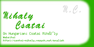 mihaly csatai business card